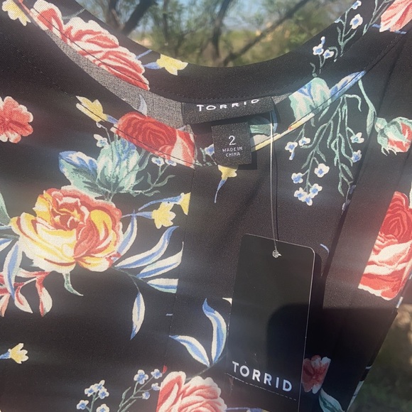 New Torrid Black Floral Summer Dress w/ POCKETS❣️ - Picture 9 of 16